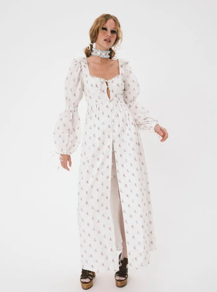 For Love and Lemons Dresses Carlotta Maxi Dress White 8211 Women