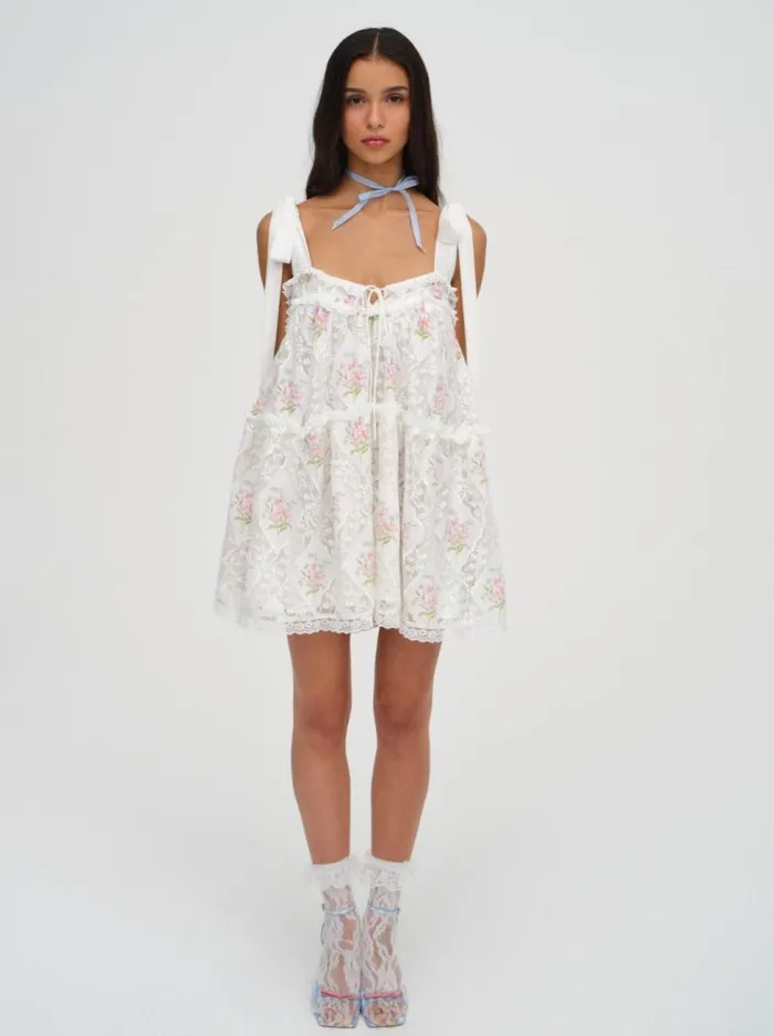 For Love and Lemons Dresses Dakota Mini Dress White 8211 Women