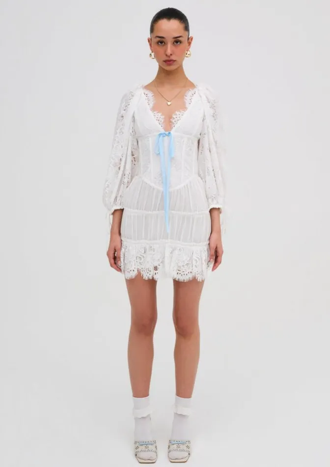 For Love and Lemons Dresses Ellis Mini Dress White 8211 Women For Love and Lemons Dresses Ellis Mini Dress White 8211 Women