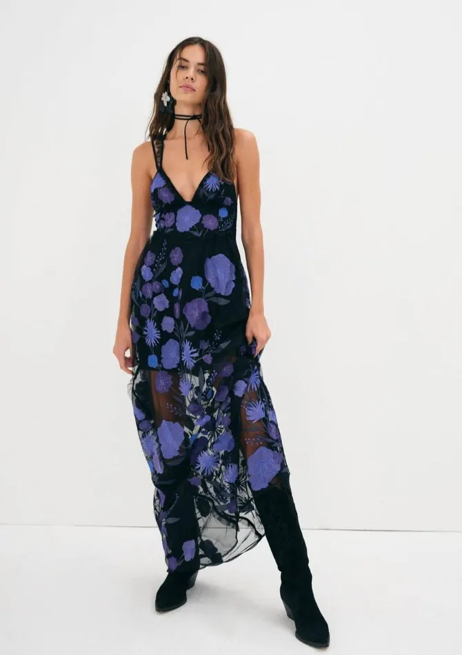 For Love and Lemons Dresses Kaylee Maxi Dress Purple 8211 Women
