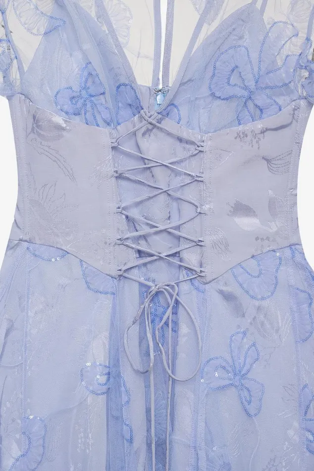 For Love and Lemons Dresses Presley Mini Dress Blue 8211 Women For Love and Lemons Dresses Presley Mini Dress Blue 8211 Women