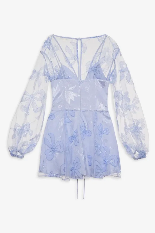 For Love and Lemons Dresses Presley Mini Dress Blue 8211 Women For Love and Lemons Dresses Presley Mini Dress Blue 8211 Women