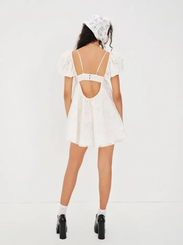 For Love and Lemons Dresses Weston Mini Dress White 8211 Women For Love and Lemons Dresses Weston Mini Dress White 8211 Women