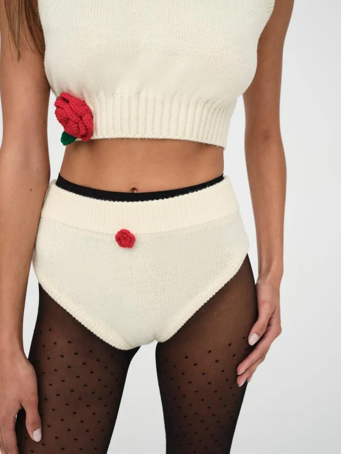 For Love and Lemons Knitwear Ellie Knit Panty White 8211 Women