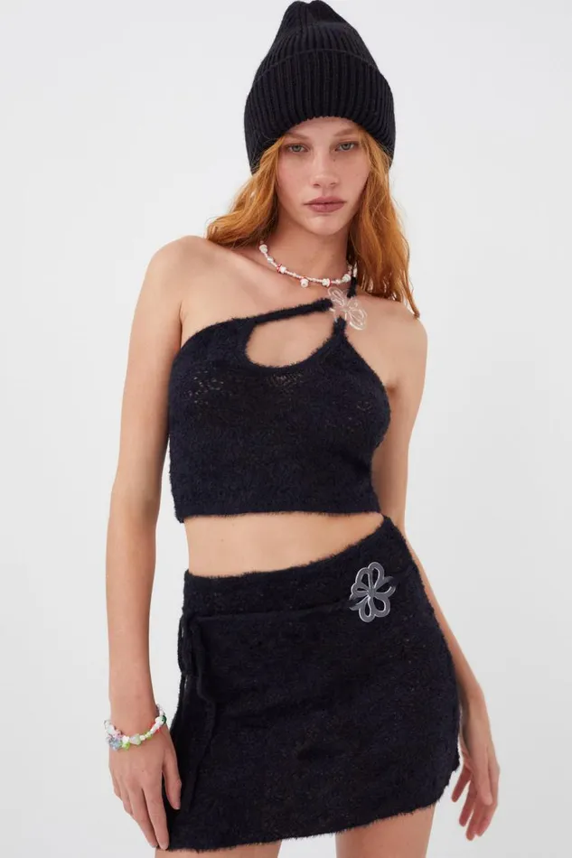 For Love and Lemons Knitwear Luisa Mini Skirt Black 8211 Women For Love and Lemons Knitwear Luisa Mini Skirt Black 8211 Women