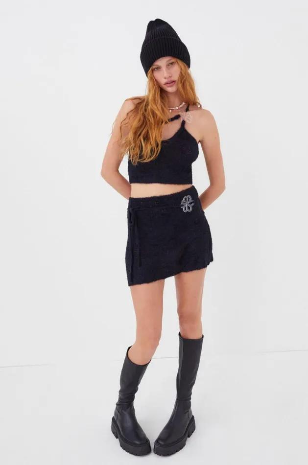 For Love and Lemons Knitwear Luisa Mini Skirt Black 8211 Women For Love and Lemons Knitwear Luisa Mini Skirt Black 8211 Women