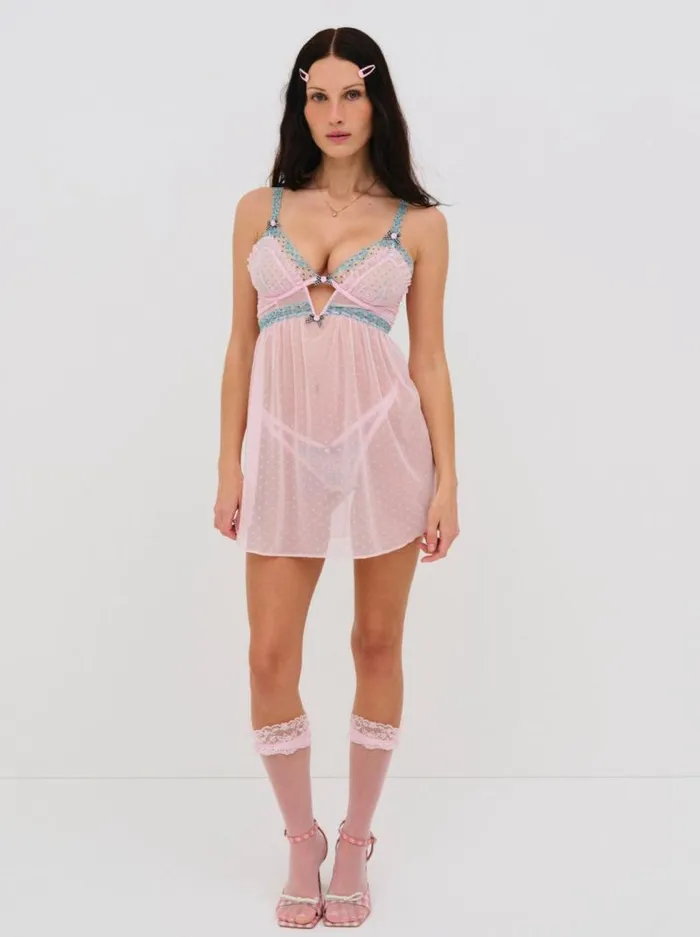 For Love and Lemons Lingerie Anya Slip Dress Pink 8211 Women For Love and Lemons Lingerie Anya Slip Dress Pink 8211 Women