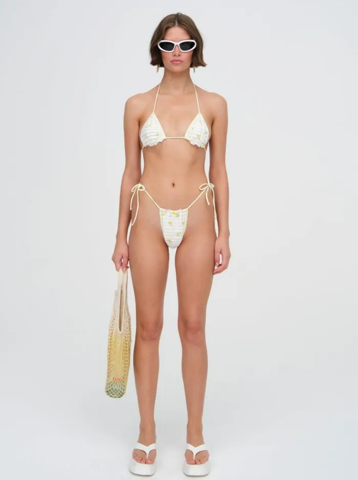 For Love and Lemons Swim Lisbet String Bikini Top White 8211 Women For Love and Lemons Swim Lisbet String Bikini Top White 8211 Women