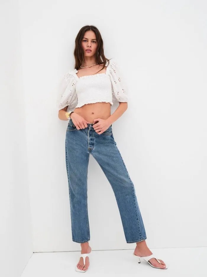 For Love and Lemons Tops Addison Blouse White 8211 Women