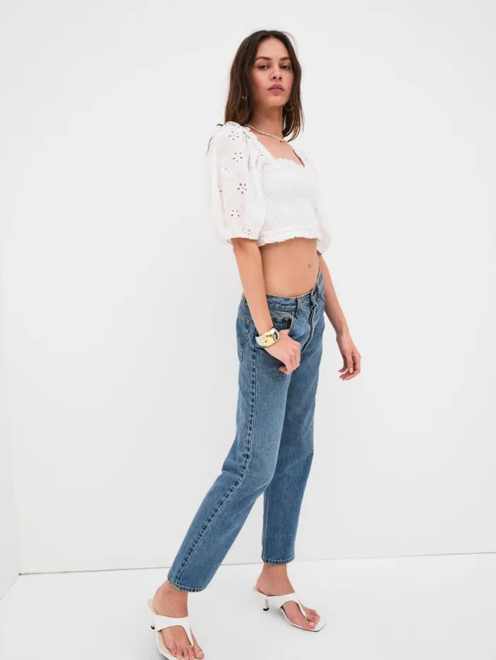 For Love and Lemons Tops Addison Blouse White 8211 Women