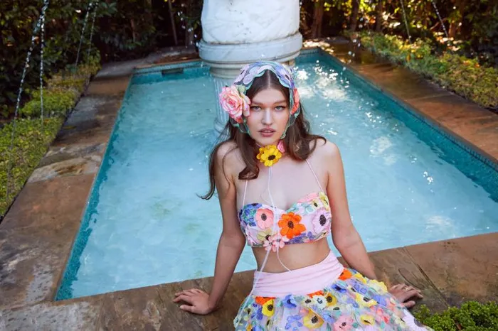 For Love and Lemons Tops Piccola Crop Top Multi 8211 Women