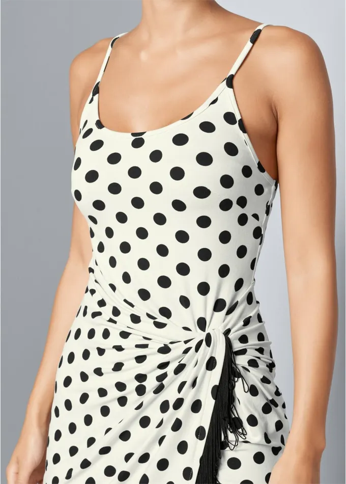 FRINGE DETAIL DRESS White and Black Women VENUS Sundresses