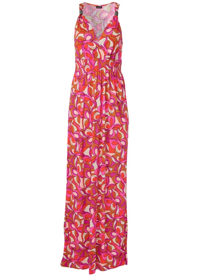 GEOMETRIC PRINT MAXI DRESS Pink Multi Women VENUS Sundresses