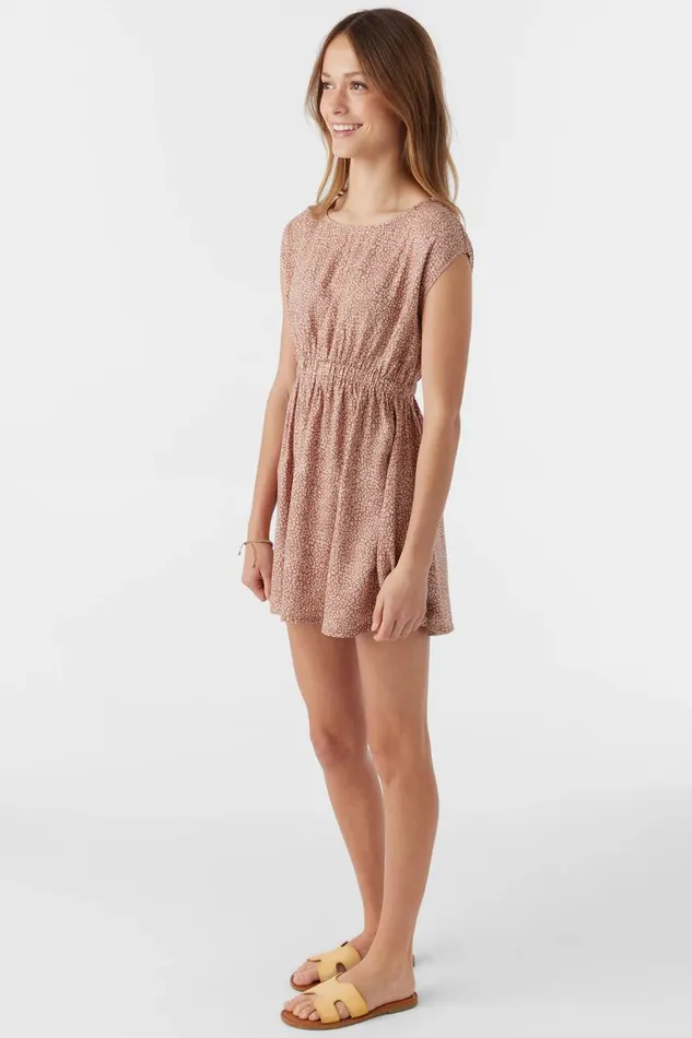 GIRL039S MIKA LORDES ANIMAL SHORT SLEEVE DRESS Burlwood Kids O039NEILL Girl039S Clothing