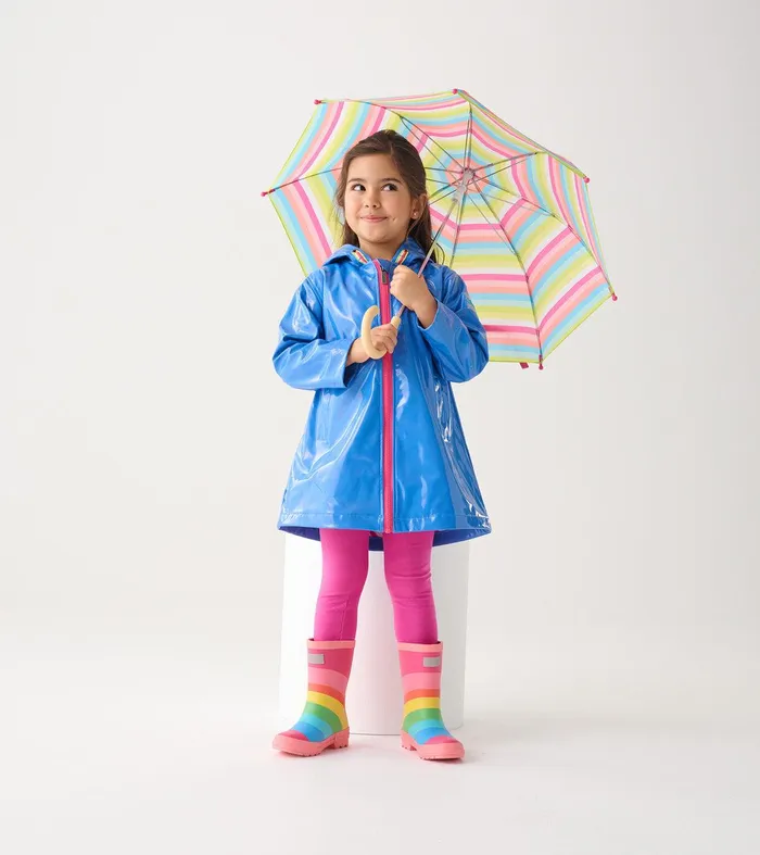 Girls Blue Glitter Swing Jacket Hatley
