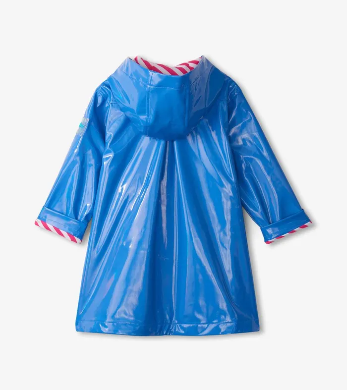 Girls Blue Glitter Swing Jacket Hatley