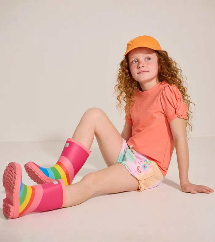 Girls Coral Twisted Sleeve Tee Hatley
