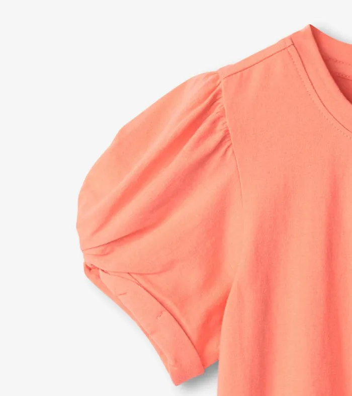 Girls Coral Twisted Sleeve Tee Hatley