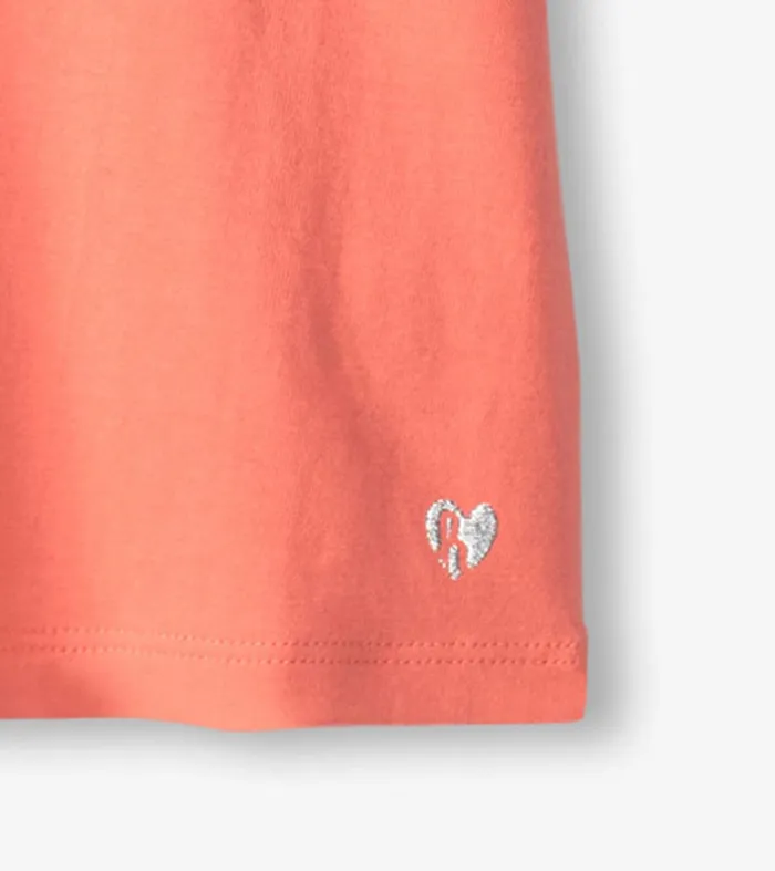 Girls Coral Twisted Sleeve Tee Hatley