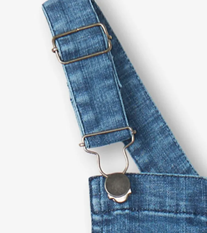 Girls Denim Stretch Classic Overalls Hatley