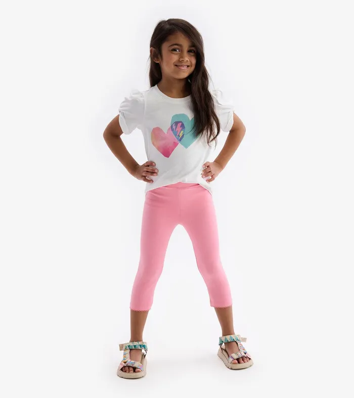 Girls Light Pink Leggings Hatley