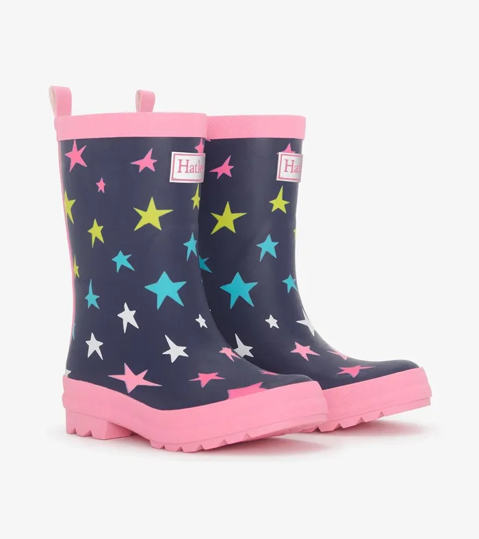 Girls Ombre Stars Matte Rain Boots Hatley