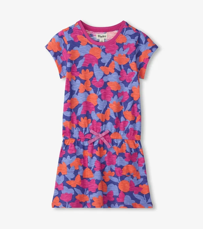 Girls Playful Camo Drop Waist TShirt Dress Hatley