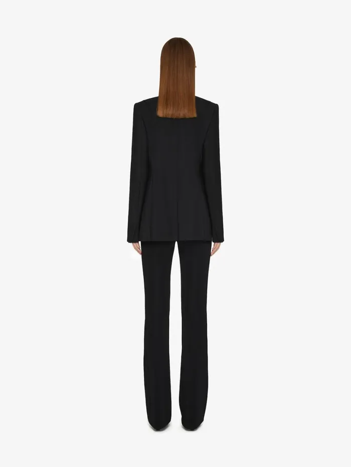 Givenchy 4G Belted Pants In Punto Milano Black Women Pants and Shorts