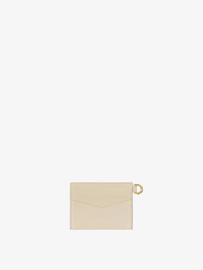 Givenchy 4G Card Holder In Grained Leather Natural Beige Women Wallets and Card Holders Givenchy 4G Card Holder In Grained Leather Natural Beige Women Wallets and Card Holders