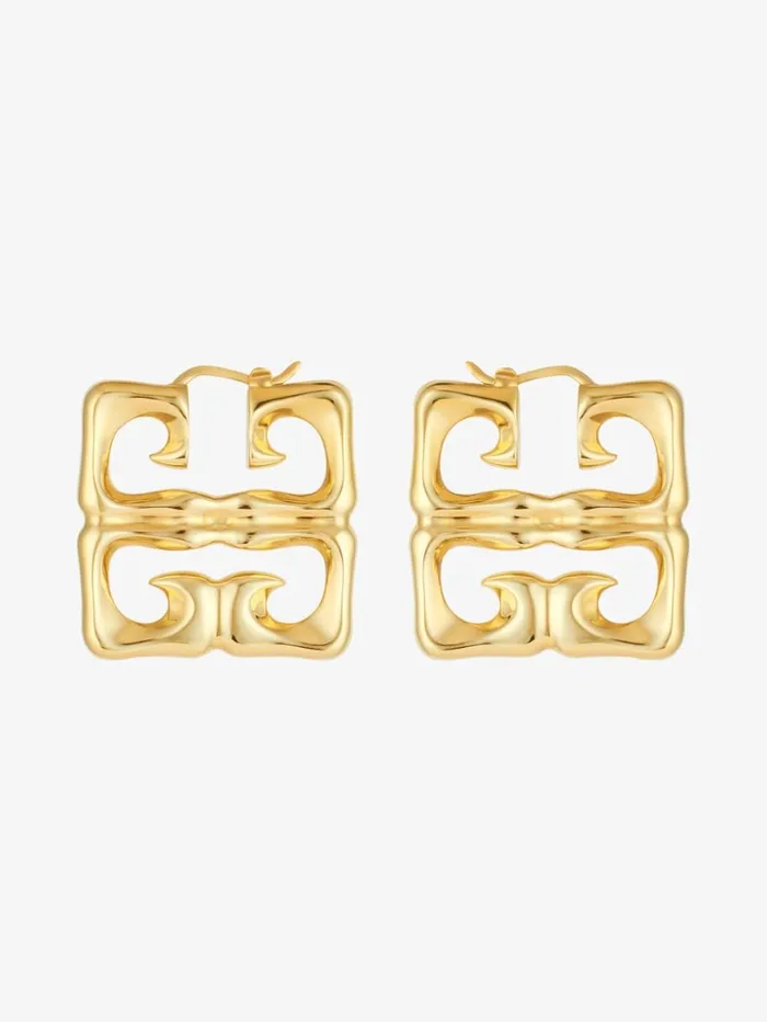 Givenchy 4G Liquid Earrings In Metal Golden Yellow Women Jewelry