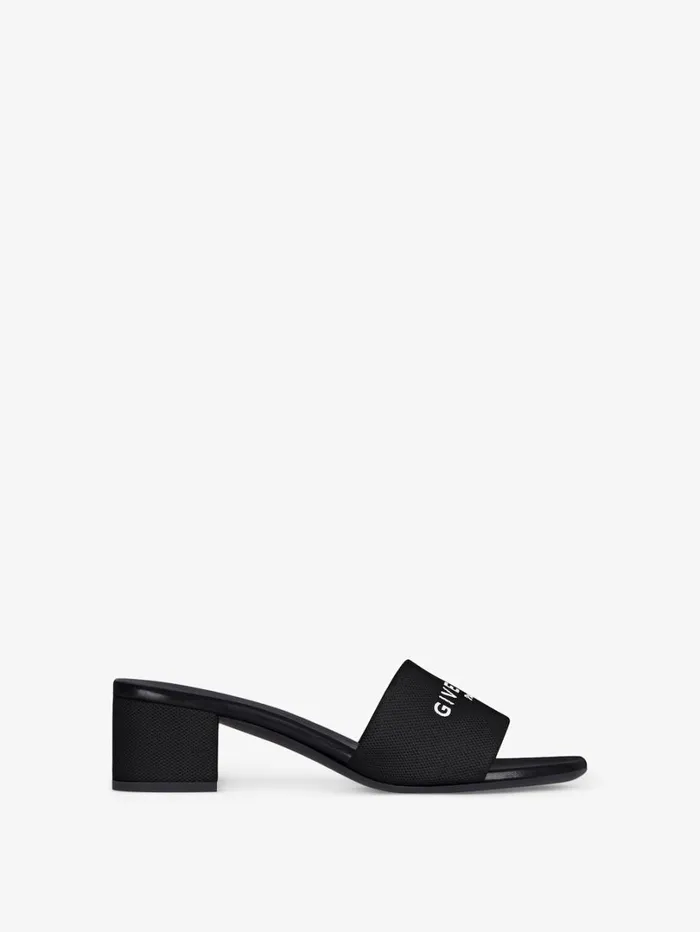 Givenchy 4G Mules In Canvas Black Women Slides and Sandals