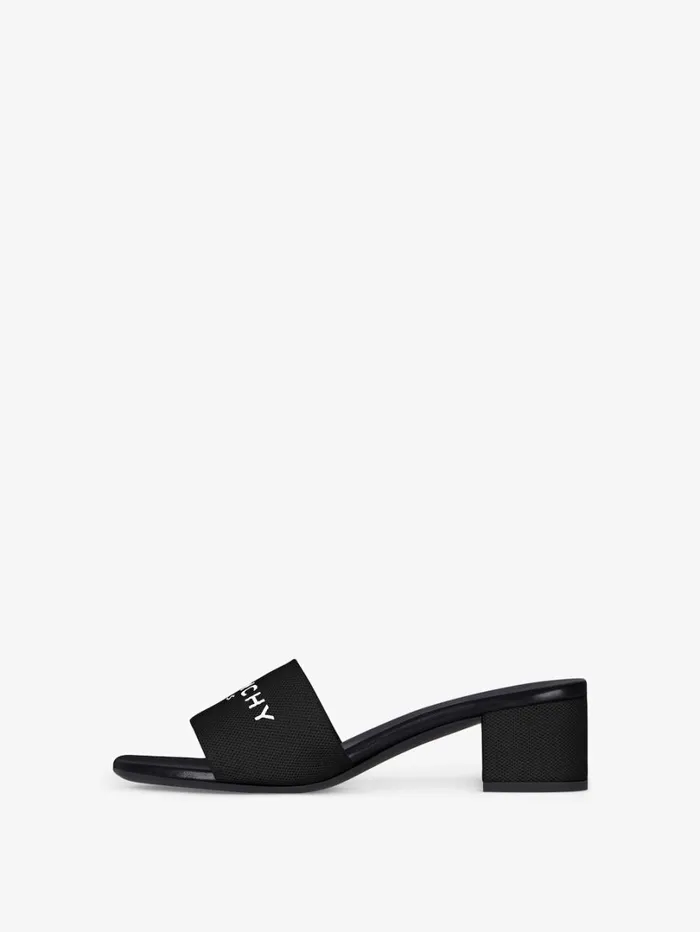Givenchy 4G Mules In Canvas Black Women Slides and Sandals Givenchy 4G Mules In Canvas Black Women Slides and Sandals