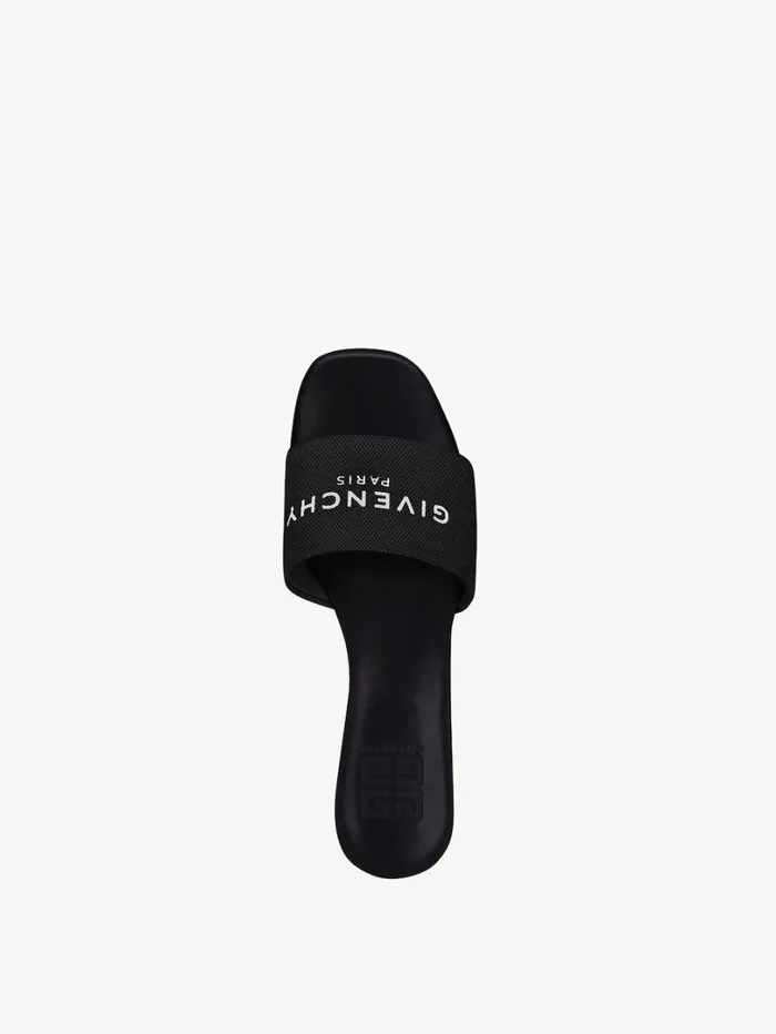 Givenchy 4G Mules In Canvas Black Women Slides and Sandals Givenchy 4G Mules In Canvas Black Women Slides and Sandals