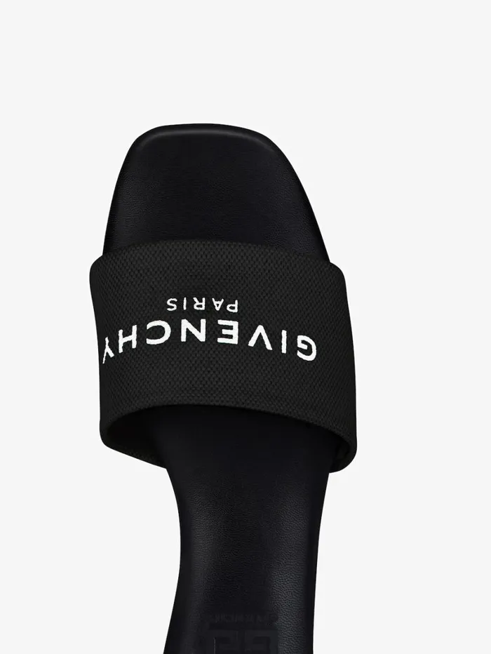 Givenchy 4G Mules In Canvas Black Women Slides and Sandals Givenchy 4G Mules In Canvas Black Women Slides and Sandals