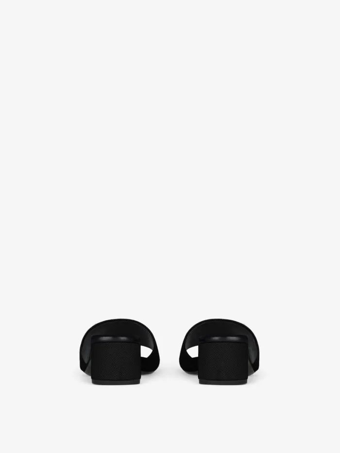 Givenchy 4G Mules In Canvas Black Women Slides and Sandals Givenchy 4G Mules In Canvas Black Women Slides and Sandals