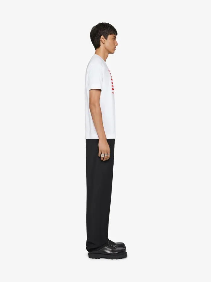 Givenchy 4G Stars Slim Fit Tshirt In Cotton Whitered Men TShirts