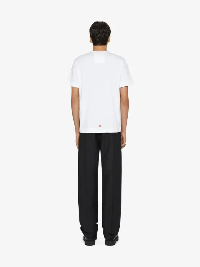 Givenchy 4G Stars Slim Fit Tshirt In Cotton Whitered Men TShirts