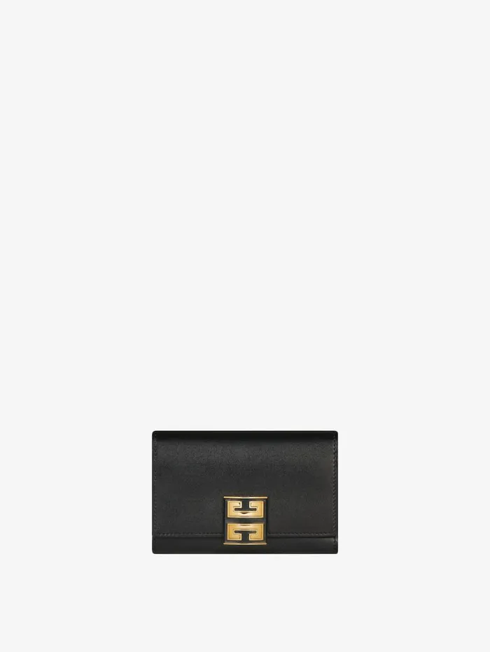 Givenchy 4G Wallet In Leather Black Women Wallets and Card Holders