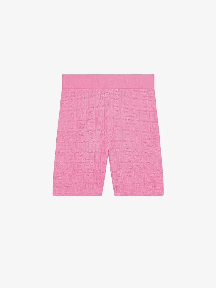 Givenchy Biker Shorts In 4G Jacquard Pink Women Girl 4 To 12 Years