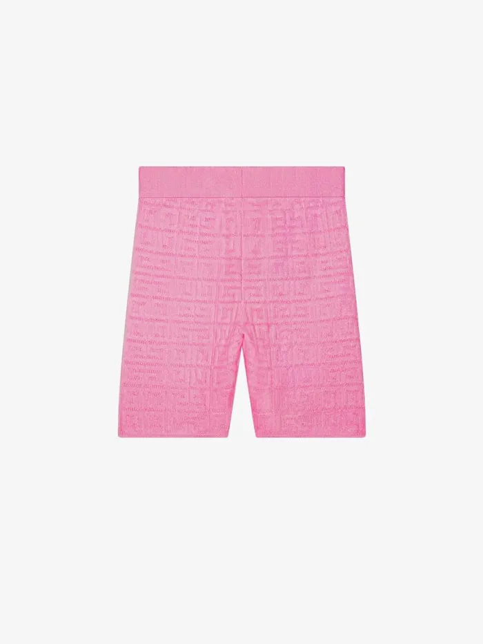 Givenchy Biker Shorts In 4G Jacquard Pink Women Girl 4 To 12 Years
