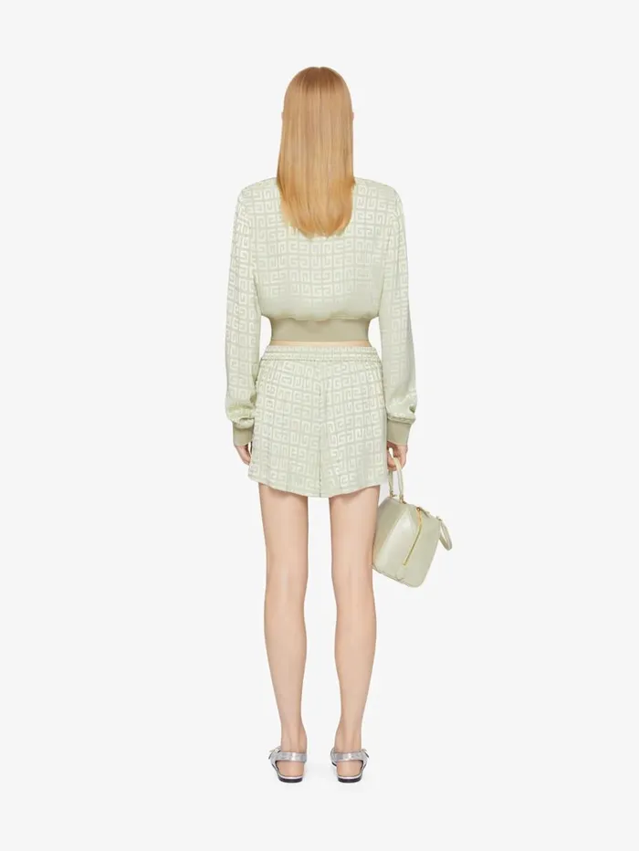 Givenchy Bomber In 4G Jacquard Almond Green Women Outerwear and Blousons