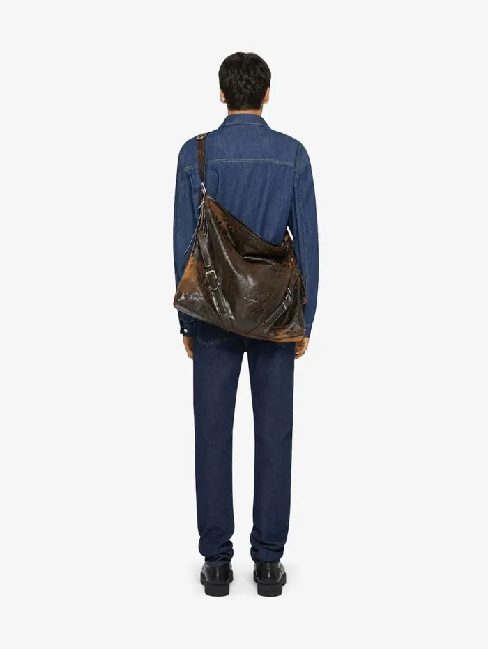 Givenchy Boxy Fit Shirt In Denim Indigo Blue Men Shirts