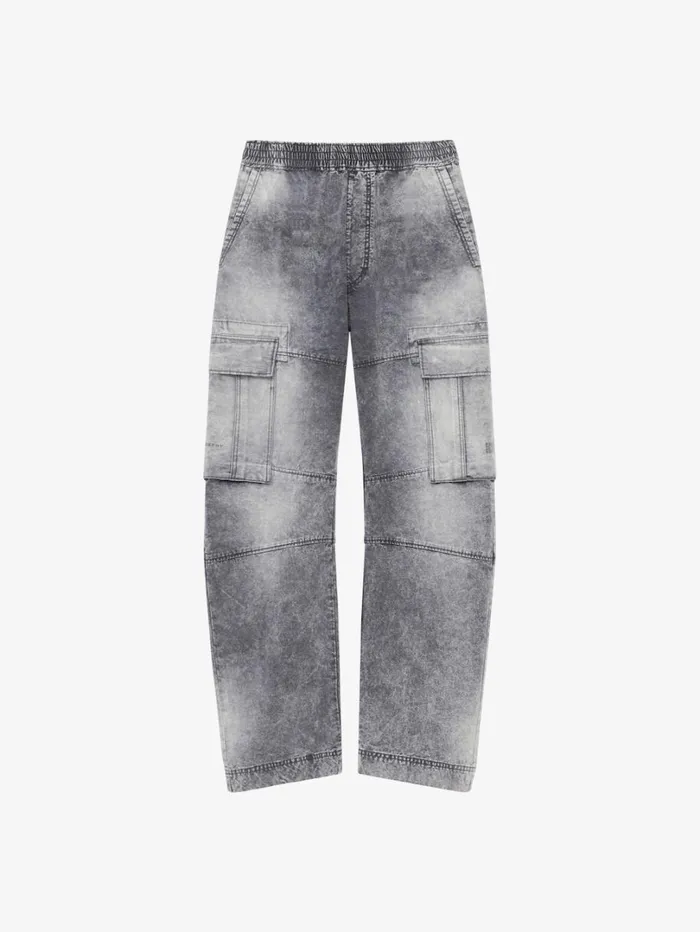 Givenchy Cargo Pants In Denim Greywhite Men Pants and Shorts