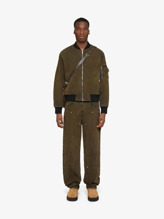 Givenchy Carpenter Pants In Denim Blackkhaki Men Pants and Shorts