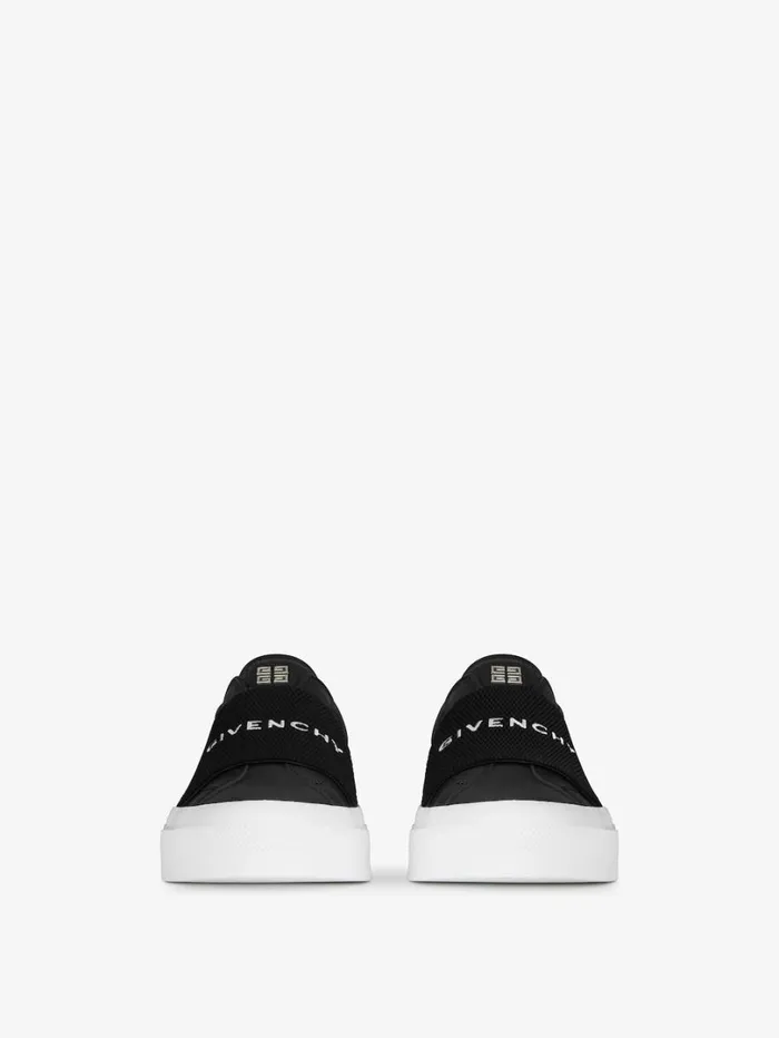 Givenchy City Sport Sneakers In Leather With GIVENCHY Strap Black Men Sneakers Givenchy City Sport Sneakers In Leather With GIVENCHY Strap Black Men Sneakers