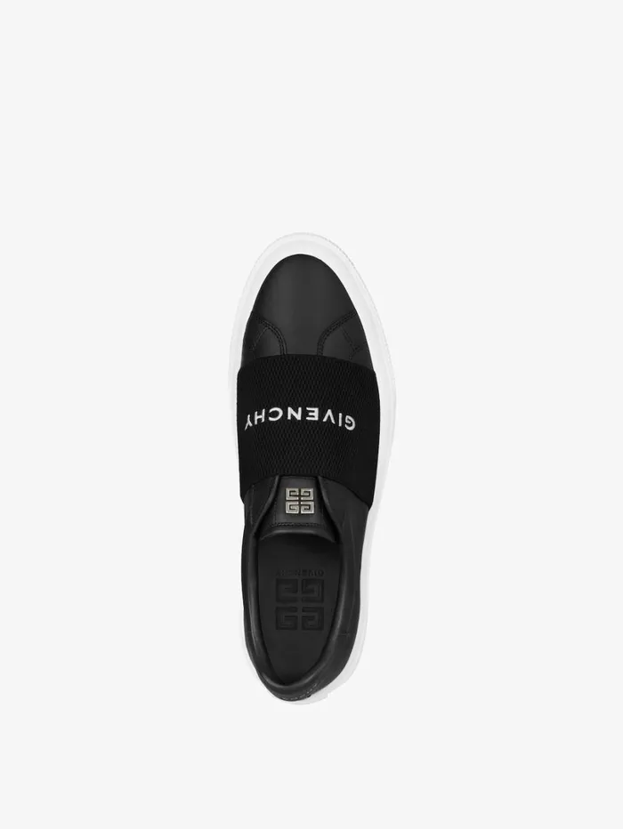Givenchy City Sport Sneakers In Leather With GIVENCHY Strap Black Men Sneakers Givenchy City Sport Sneakers In Leather With GIVENCHY Strap Black Men Sneakers