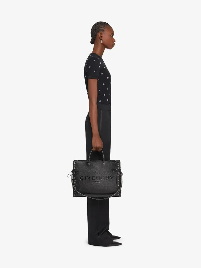 Givenchy Double Layered Slim Fit Tshirt In 4G Tulle Blackivory Women TShirts