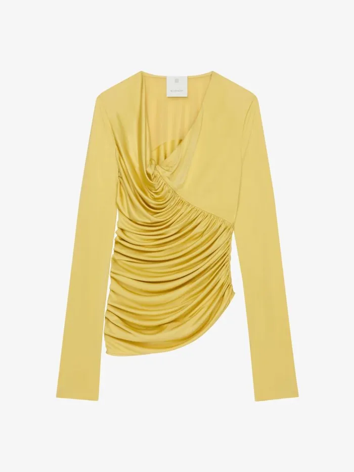 Givenchy Draped Top In Jersey Banana Women Tops and Shirts