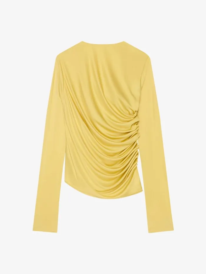 Givenchy Draped Top In Jersey Banana Women Tops and Shirts Givenchy Draped Top In Jersey Banana Women Tops and Shirts