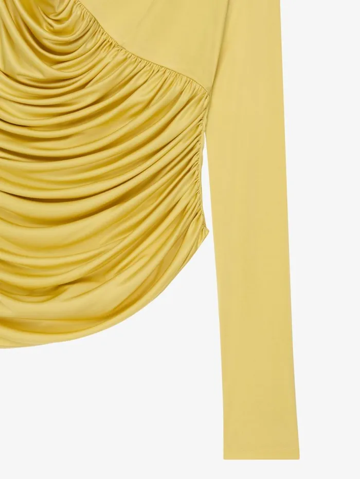 Givenchy Draped Top In Jersey Banana Women Tops and Shirts Givenchy Draped Top In Jersey Banana Women Tops and Shirts